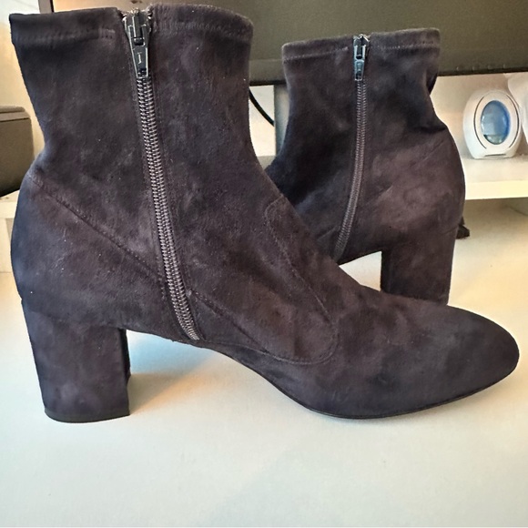 Grigiarancio Navy Blue Suede Sock Boots | Block Heel | Size 40 - Picture 6 of 9